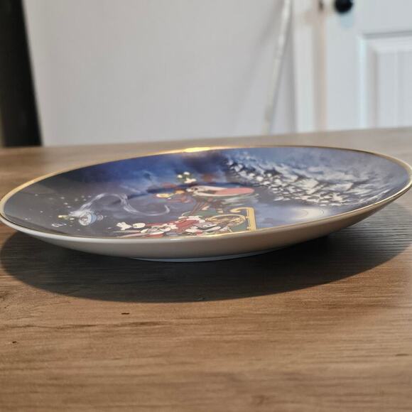 Looney Toons Vintage Collectible Plate 8" What's Up Santa 1993 Bugs Bunny Taz - Picture 8 of 9